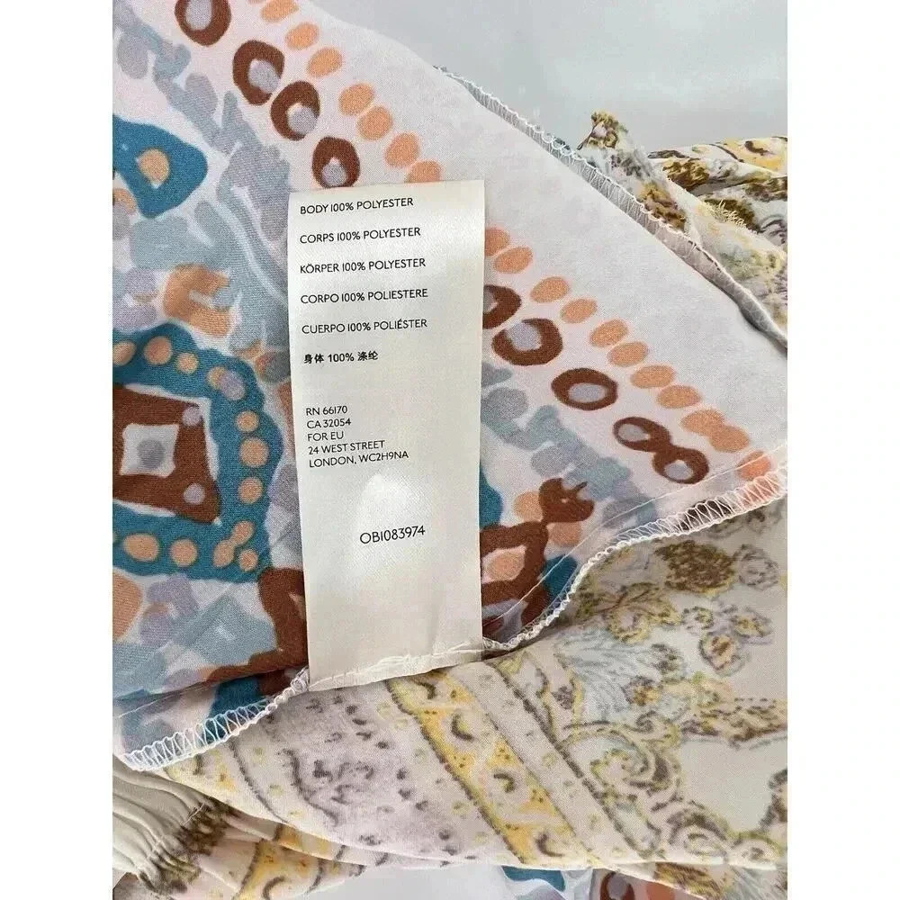 Free People “Bellini” Patchwork Adjustable Tank Oversized Small BOHO Festival EC - Picture 8 of 11